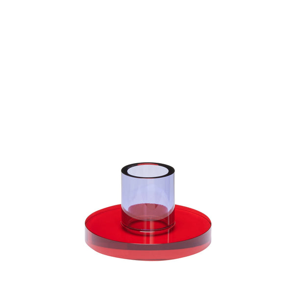 Hübsch Tilbehør Hübsch Astra Candleholder Small - red/purple