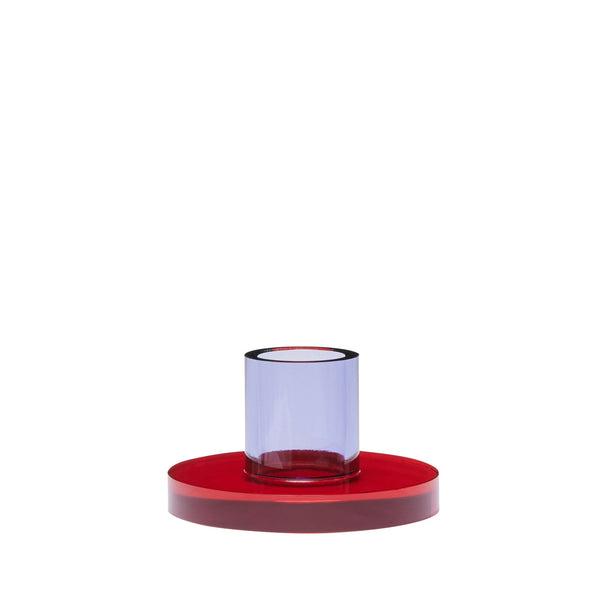 Hübsch Tilbehør Hübsch Astra Candleholder Small - red/purple