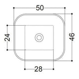 Lavabo Håndvaske Lavabo Axa Ciotola 50 porcelænshåndvask - 50x46cm - hvid