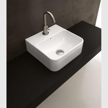 Lavabo Håndvaske Lavabo Axa normal 1020 porcelænsvask - 35x35cm - hvid