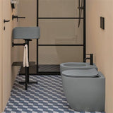 Lavabo Toiletter Lavabo Glomp rimless back-to-wall gulvstående toilet - mat grå