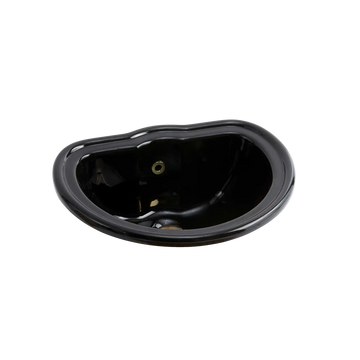 Lavabo Håndvaske Lavabo Retro porcelænshåndvask - 50x41cm - blank sort