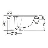 Lavabo Håndvaske Lavabo Retro porcelænsvask - 62x45cm - hvid