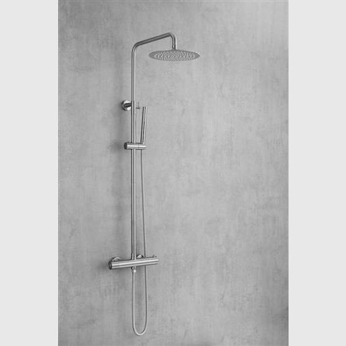Lavabo Studio komplet brusesæt Ø250 - børstet rustfri stål – Bad&Design