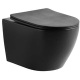 Lavabo Toiletter Lavabo Studio rimless væghængt toilet med slim toiletsæde - mat sort