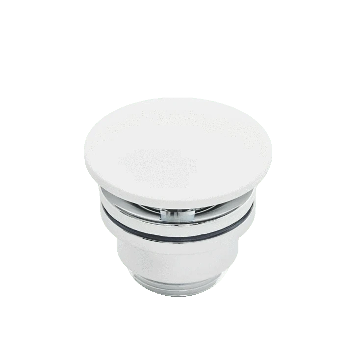 Marmorline Tilbehør Marmorline bundventil solid surface arctic white med flad top universal - mat hvid