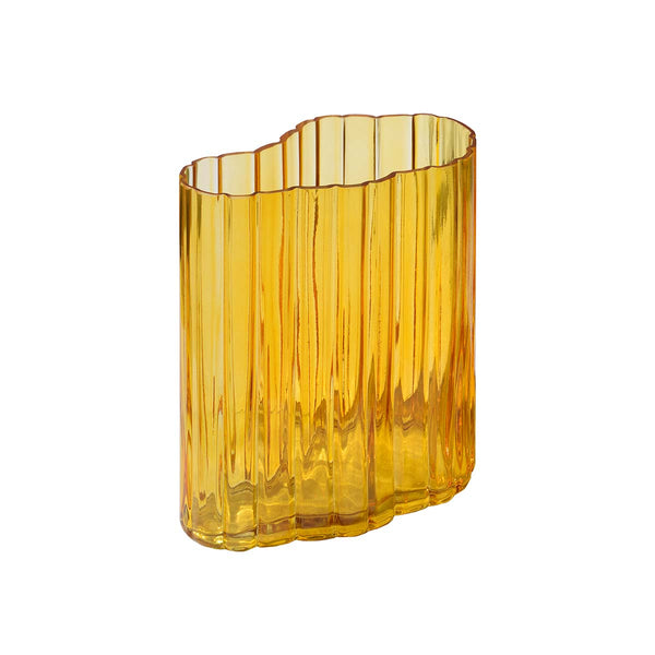 MOUD RIPPLE vase - amber - 20 cm
