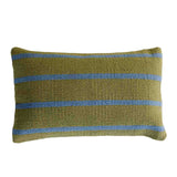 MOUD STRIPE pudebetræk 38x58 cm - olive/blå