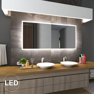 Nordic bad Nordic Bad Mie-1 spejl med front-og baggrundsbelysning - 140x80cm