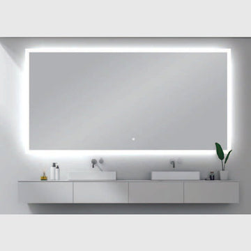 Nordic bad Spejle Nordic Bad Mie-2 spejl med front-og baggrundsbelysning - 100x80cm