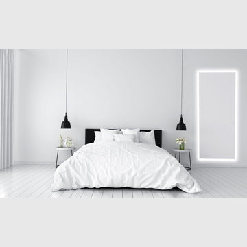 Nordic bad Nordic Bad Tenna-1 aflangt spejl med integreret front-og baggrundsbelysning - 160x70cm