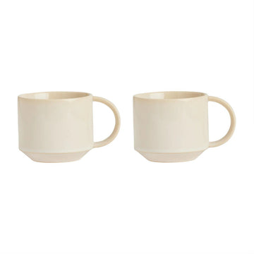 OYOY Living Interiør OYOY Living Yuka Cup (2 stk.) - terracotta/hvid