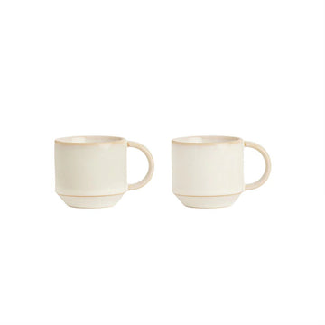 OYOY Living Interiør OYOY Living Yuka Espresso Cup (2 stk.) - terracotta/hvid