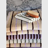 OYOY Living Tekstiler OYOY Raita towel - 100x150cm - purple / clay / brown