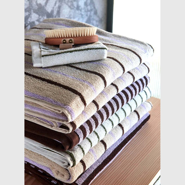 OYOY Living Tekstiler OYOY Raita towel - 100x150cm - purple / clay / brown