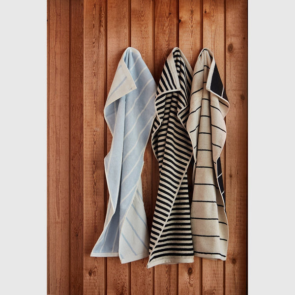 OYOY Living Tekstiler OYOY Raita towel - 50x100cm - clay / black