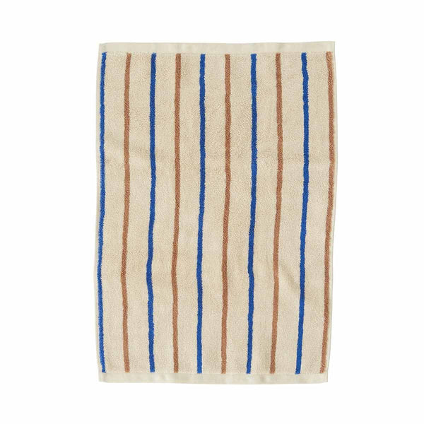 OYOY Living Tekstiler OYOY Raita towel - 60x40cm - caramel/optic blue
