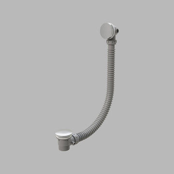 QTOO Tilbehør QTOO Af- og overløbssæt til kar - poleret rustfri stål