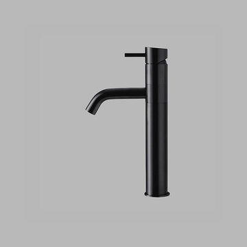 QTOO Håndvaskarmatur QTOO Håndvaskarmatur høj med svingbar J-tud, 5,7 l/min - 130mm - børstet charcoal