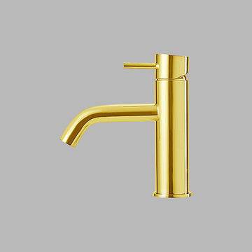 QTOO Håndvaskarmatur QTOO Håndvaskarmatur med J-tud, 5,7 l/min - 130mm - poleret messing