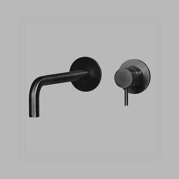 QTOO Håndvaskarmatur QTOO Håndvaskarmatur med L-tud inkl. indbygningssæt, 5,7 l/min - 190mm - børstet charcoal