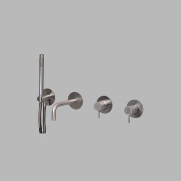 QTOO Kararmatur til indbygning QTOO Kararmatur inkl. indbygningssæt - 190mm tud - børstet rustfri stål