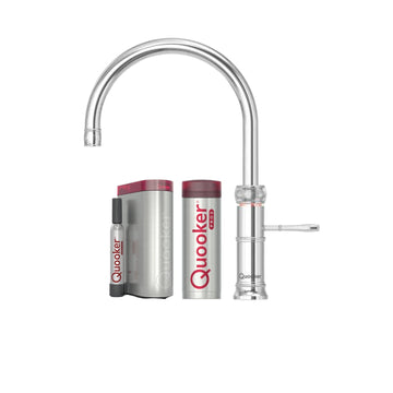 Quooker Køkkenarmatur Quooker Classic Fusion Round med Pro3 beholder & Cube - krom