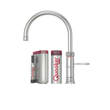 Quooker Køkkenarmatur Quooker Classic Fusion Round med Pro3 beholder & Cube - rustfri stål