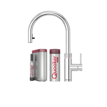 Quooker Køkkenarmatur Quooker Flex med Pro3 beholder & Cube - krom
