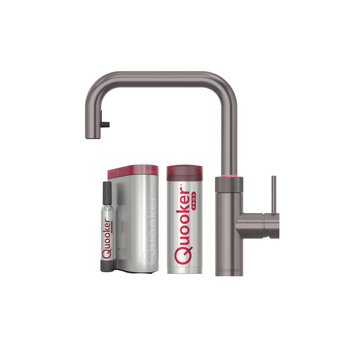 Quooker Køkkenarmatur Quooker Flex Square med Pro3 beholder & Cube - gunmetal