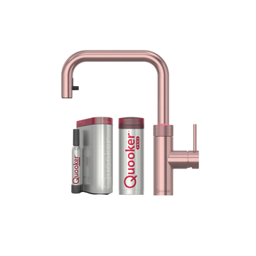 Quooker Køkkenarmatur Quooker Flex Square med Pro3 beholder & Cube - rose kobber
