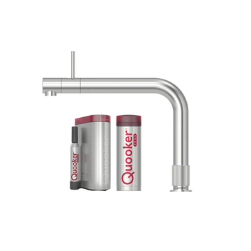 Quooker Køkkenarmatur Quooker Front med Pro3 beholder og Cube - rustfri stål