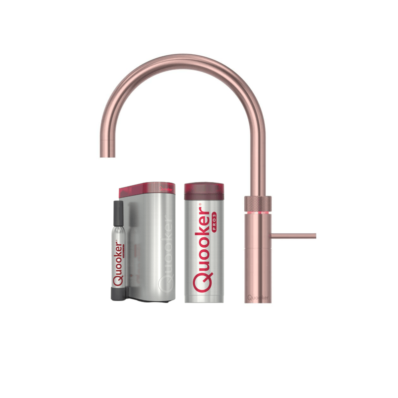 Quooker Køkkenarmatur Quooker Fusion Round med Pro3 beholder & Cube - rose kobber