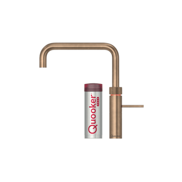 Quooker Køkkenarmatur Quooker Fusion Square med Pro3 beholder - bruneret messing