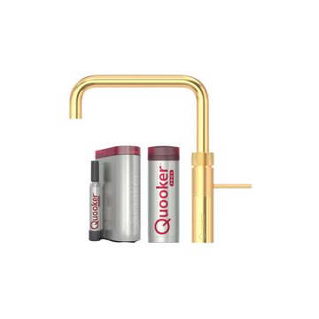 Quooker Køkkenarmatur Quooker Fusion Square med Pro3 beholder & Cube - guld