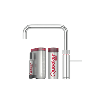 Quooker Køkkenarmatur Quooker Fusion Square med Pro3 beholder & Cube - krom