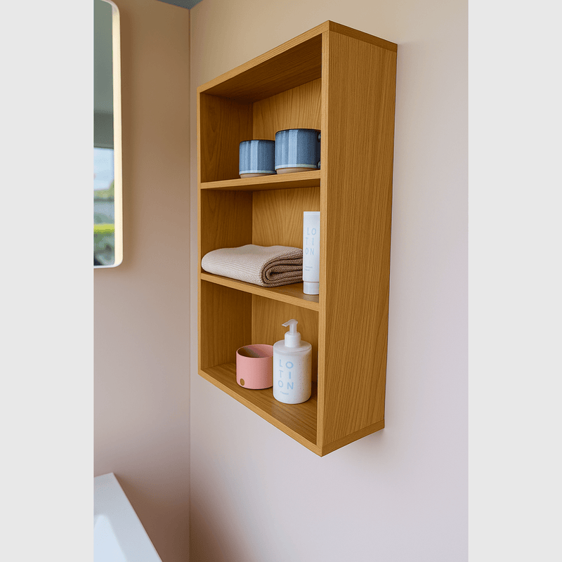 Raw by Knast Interiør Reol i egetræ med to hylder - 40x60x12cm