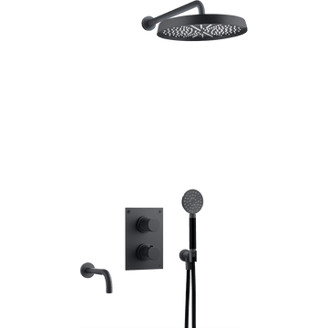 Tapwell Bruser til indbygning Tapwell ARM7368 indbygnings kar- og brusesæt - mat sort