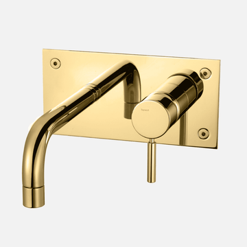 Tapwell Tapwell BOX006 Indbygningsarmatur til håndvask - 175mm tud - honey gold