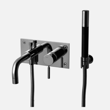 Tapwell Tapwell BOX026 Brusearmatur og karbatteri til indbygning - black chrome