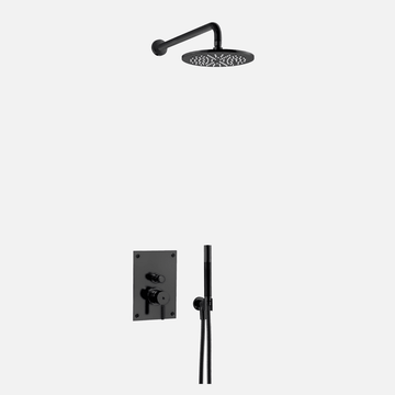 Tapwell Tapwell BOX7200 ED2 indbygningsbrus m/hoved- og håndbruser - mat sort