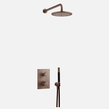 Tapwell Tapwell BOX7268 indbygningsbrusesæt, komplet m/hånd- og vægbruser ED2 - bronze
