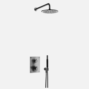 Tapwell Tapwell BOX7268 indbygningsbrusesæt, komplet m/hånd- og vægbruser ED2 - brushed black chrome