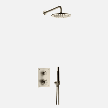 Tapwell Tapwell BOX7268 indbygningsbrusesæt, komplet m/hånd- og vægbruser ED2 - brushed platinum