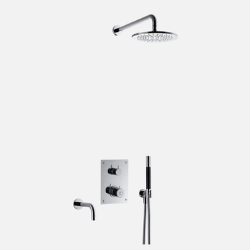 Tapwell Tapwell BOX7368 ED2 indbygnings kar- og brusesæt - krom