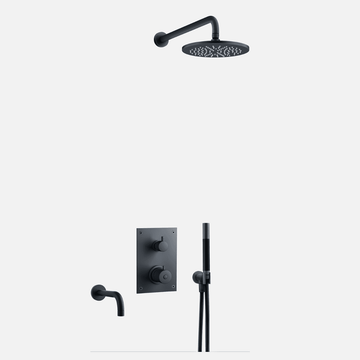 Tapwell Tapwell BOX7368 ED2 indbygnings kar- og brusesæt - mat sort