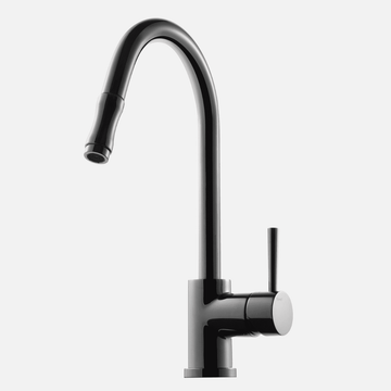 Tapwell Tapwell EVO185 et-grebs køkkenarmatur m/udtræk - black chrome