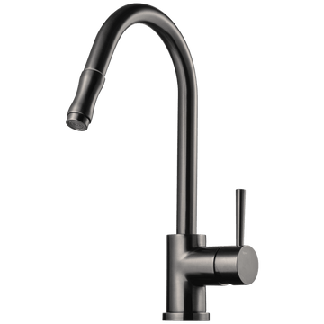 Tapwell Køkkenarmatur Tapwell EVO185 et-grebs køkkenarmatur m/udtræk - brushed black chrome