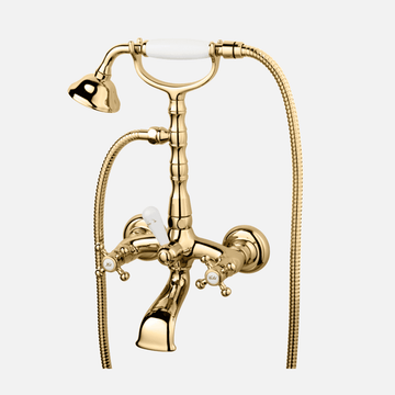 Tapwell Tapwell FBLV 023-150 badekararmatur classic m/håndbruser - messing