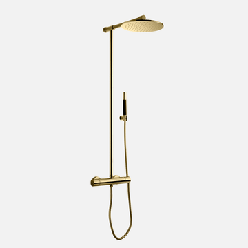 Tapwell Tapwell TVM300 komplet brusesystem med termostat batteri - honey gold